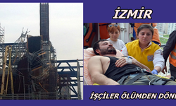 İzmir'de 12 Tonluk çelik kolon yan yattı