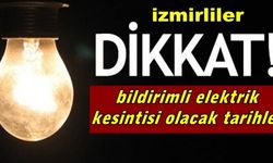 İzmir'de Bildirimli Elektrik Kesintisi Var