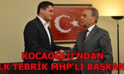Kocaoğlu'ndan ilk tebrik MHP'li Başkana 