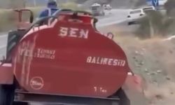 Yangına müdahaleye giden çiftçi herkesi duygulandırdı