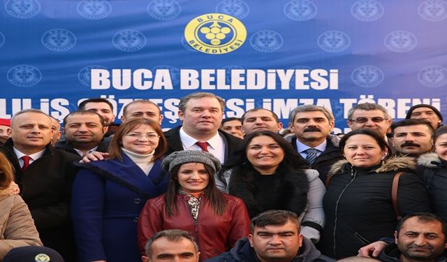 Buca’da işçiler bayram etti