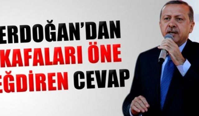 Erdoğan cevabı verdi, kafalar öne eğildi