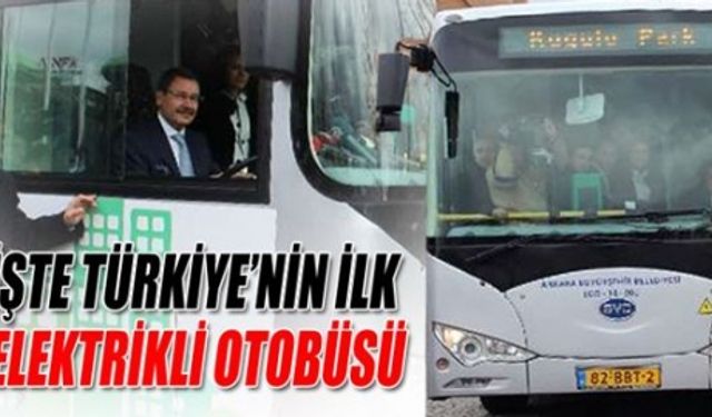 İşte Türkiye’nin ilk elektrikli otobüsü
