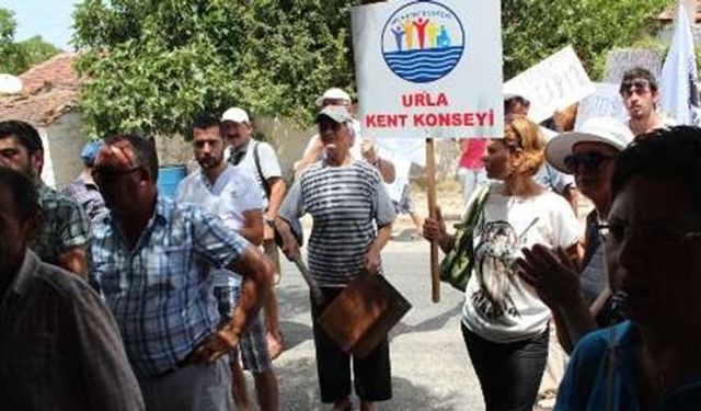 Urla'da köylülerden santral tepkisi 