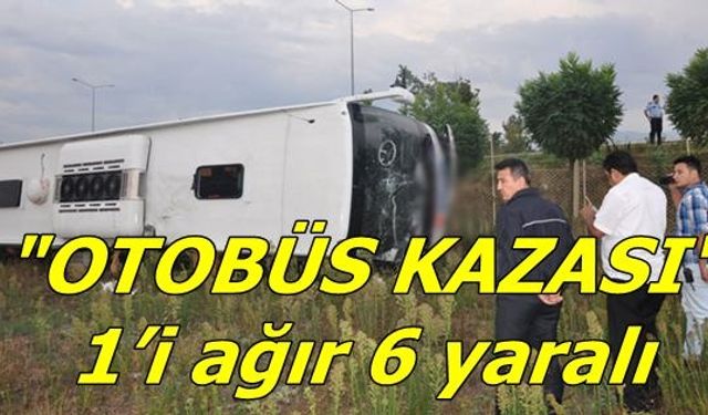 Yolcu otobüsü şarampole uçtu: 1’i ağır 6 yaralı