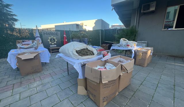 İzmir'de tek operasyonda 3 milyon yasaklı madde ele geçirildi