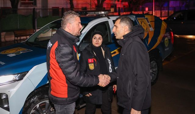 Başkan Görkem Duman sel felaketinde gece boyunca sahadaydı