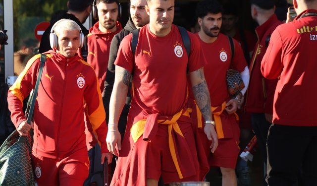 Galatasaray, Göztepe ile oynayacağı karşılaşma için İzmir’de..