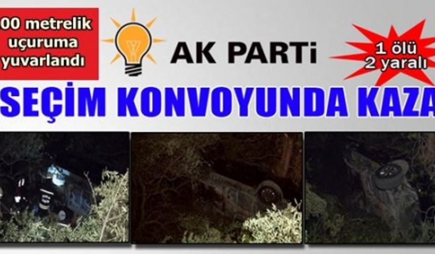 AK Parti’nin seçim konvoyunda kaza 