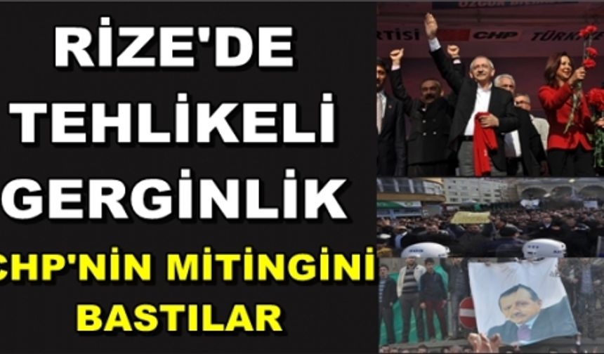CHP'nin Rize Mitingini Ak Partililer Bastı !!!