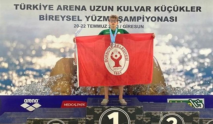 Bornova Belediyespor Kulübü Yüzücüsü Arda Kafadar Türkiye 2. Oldu.