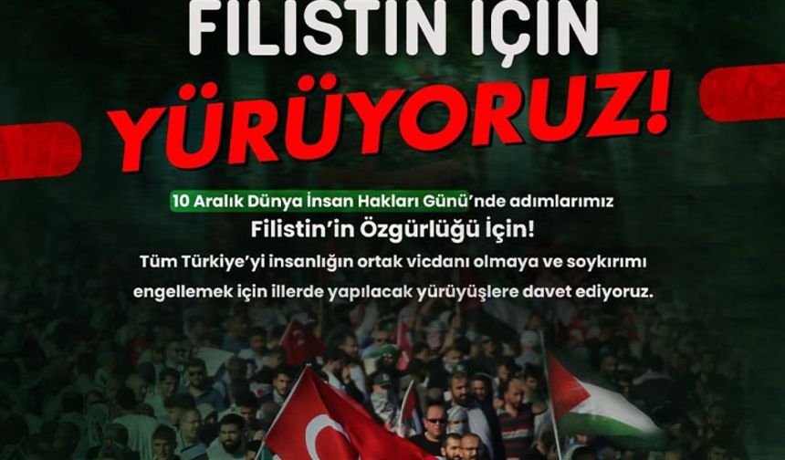 İzmir Filistin İçin Yürüyecek