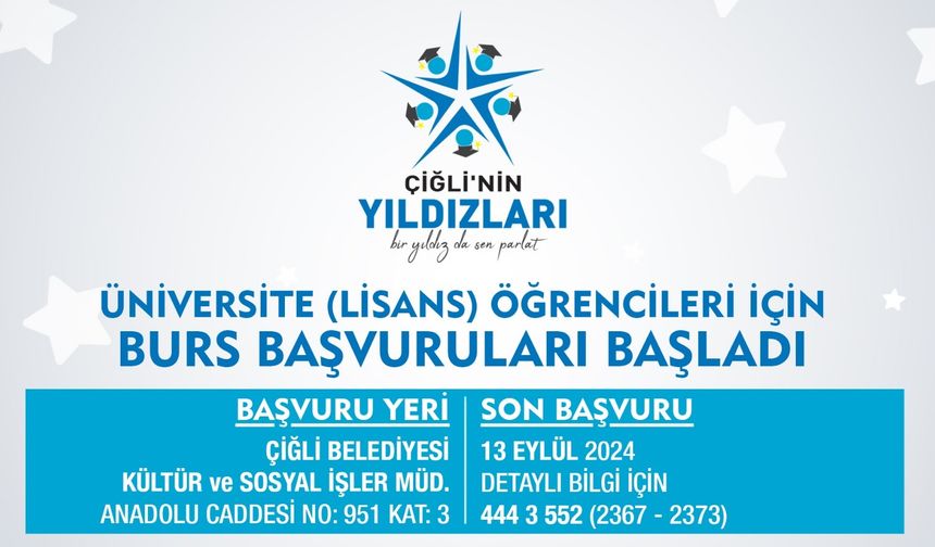 Çiğli’de Üniversite Burs Başvuruları başladı