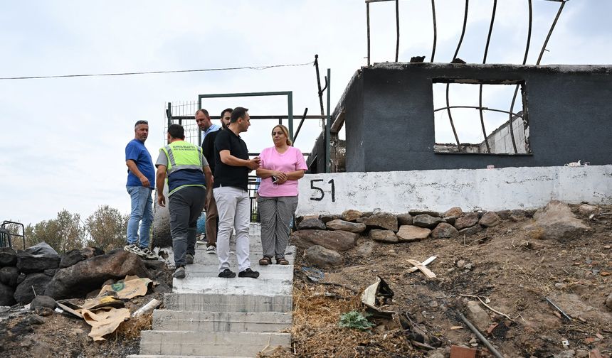 Bornova Belediyesi’nden yangın mağduru aileye destek