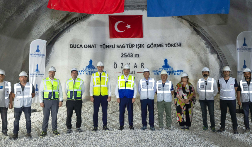 Buca ve Bornova Arasındaki Onat Tüneli'nde İlk Işık Göründü.