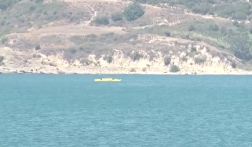 Yangın söndürme uçağı göle düştü