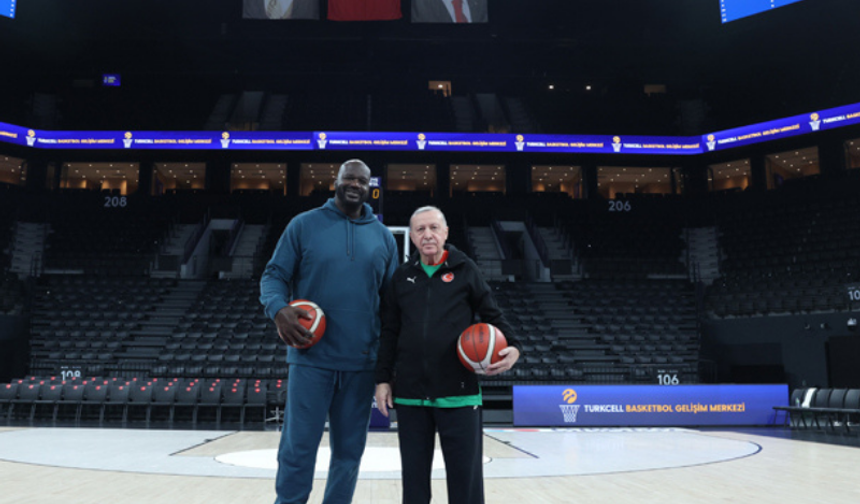 Cumhurbaşkanı Erdoğan, NBA Eski Oyuncusu O'Neal ile Bir Araya Geldi