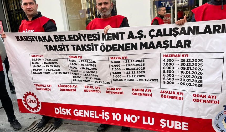 Karşıyaka Belediyesinde maaş alamayan işçiler sokağa döküldü